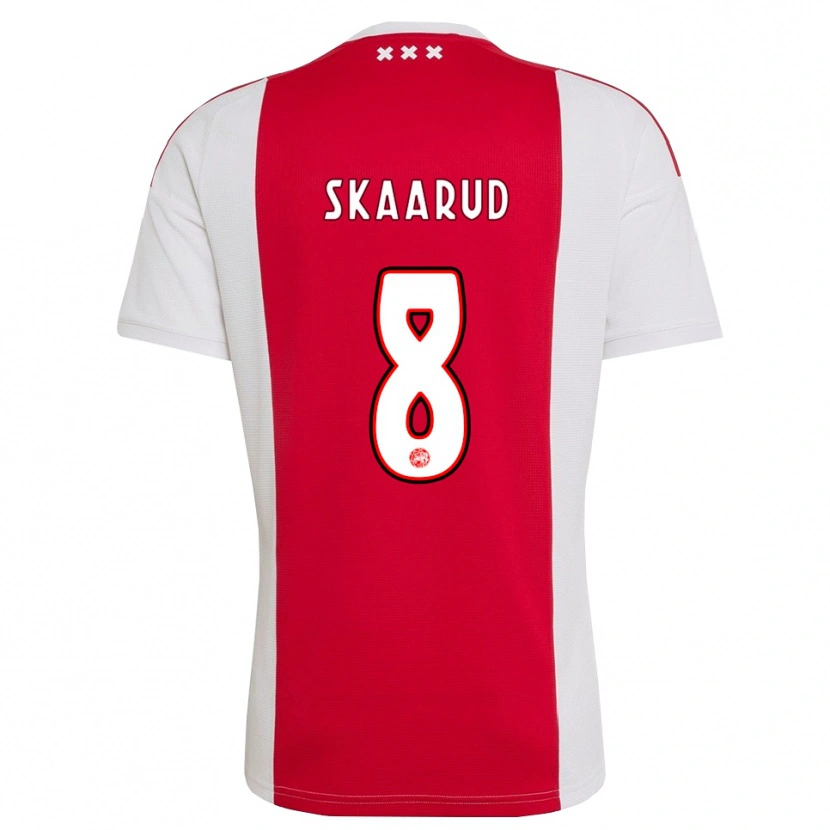 Danxen Bambino Maglia Daniel Skaarud #8 Rosso Bianco Giallo Kit Gara Home 2026/27 Maglietta