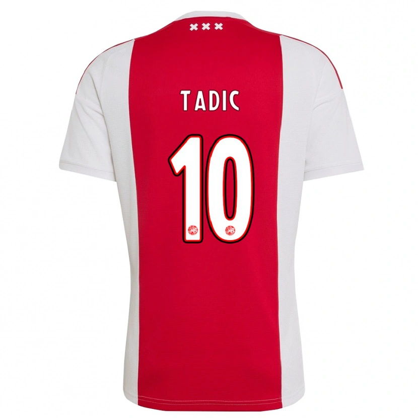 Danxen Bambino Maglia Dusan Tadic #10 Rosso Bianco Giallo Kit Gara Home 2026/27 Maglietta
