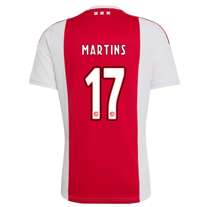 Danxen Bambino Maglia Lilinho Martins #17 Rosso Bianco Giallo Kit Gara Home 2026/27 Maglietta
