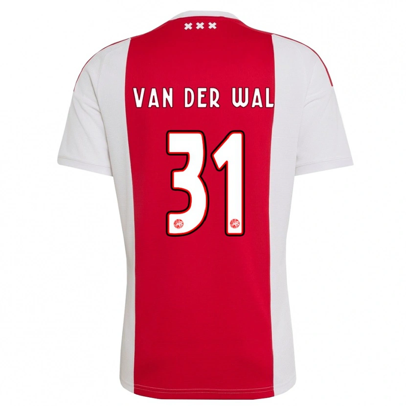 Danxen Bambino Maglia Dionne Van Der Wal #31 Rosso Bianco Giallo Kit Gara Home 2026/27 Maglietta