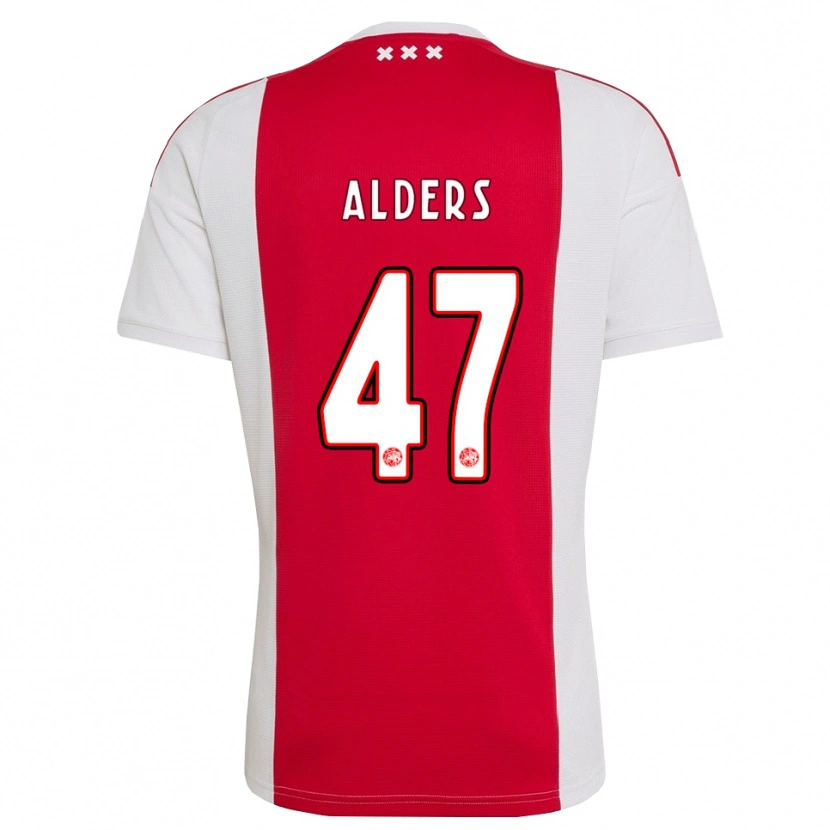 Danxen Bambino Maglia Gerald Alders #47 Rosso Bianco Giallo Kit Gara Home 2026/27 Maglietta