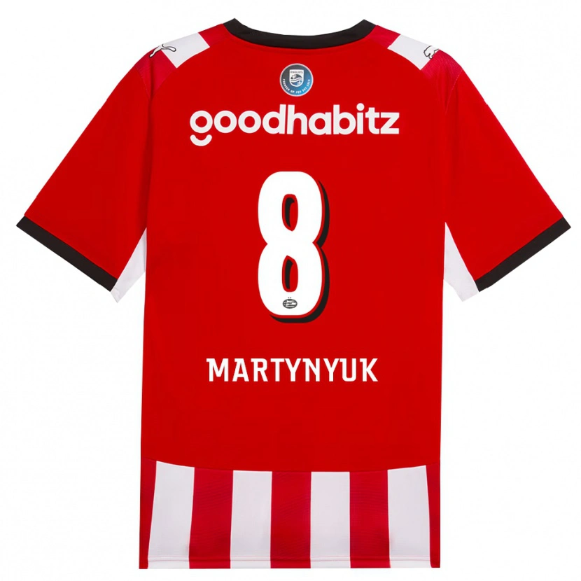 Danxen Bambino Maglia Anton Martynyuk #8 Rosso Bianco Nero Kit Gara Home 2026/27 Maglietta