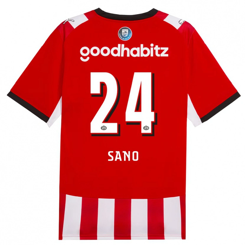 Danxen Bambino Maglia Kodai Sano #24 Rosso Bianco Nero Kit Gara Home 2026/27 Maglietta