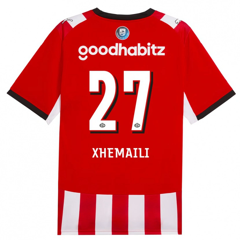 Danxen Bambino Maglia Riola Xhemaili #27 Rosso Bianco Nero Kit Gara Home 2026/27 Maglietta
