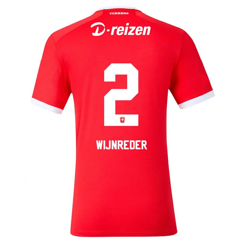 Danxen Bambino Maglia Jeppe Wijnreder #2 Rosso Bianco Kit Gara Home 2026/27 Maglietta