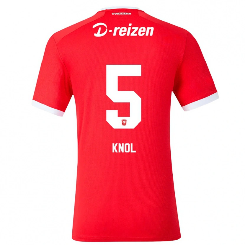 Danxen Bambino Maglia Anna Knol #5 Rosso Bianco Kit Gara Home 2026/27 Maglietta
