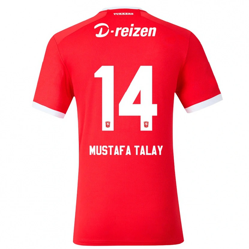 Danxen Bambino Maglia Kaan Mustafa Talay #14 Rosso Bianco Kit Gara Home 2026/27 Maglietta