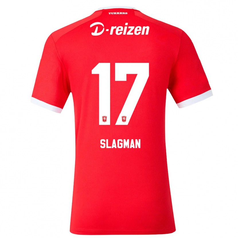 Danxen Bambino Maglia Thom Slagman #17 Rosso Bianco Kit Gara Home 2026/27 Maglietta
