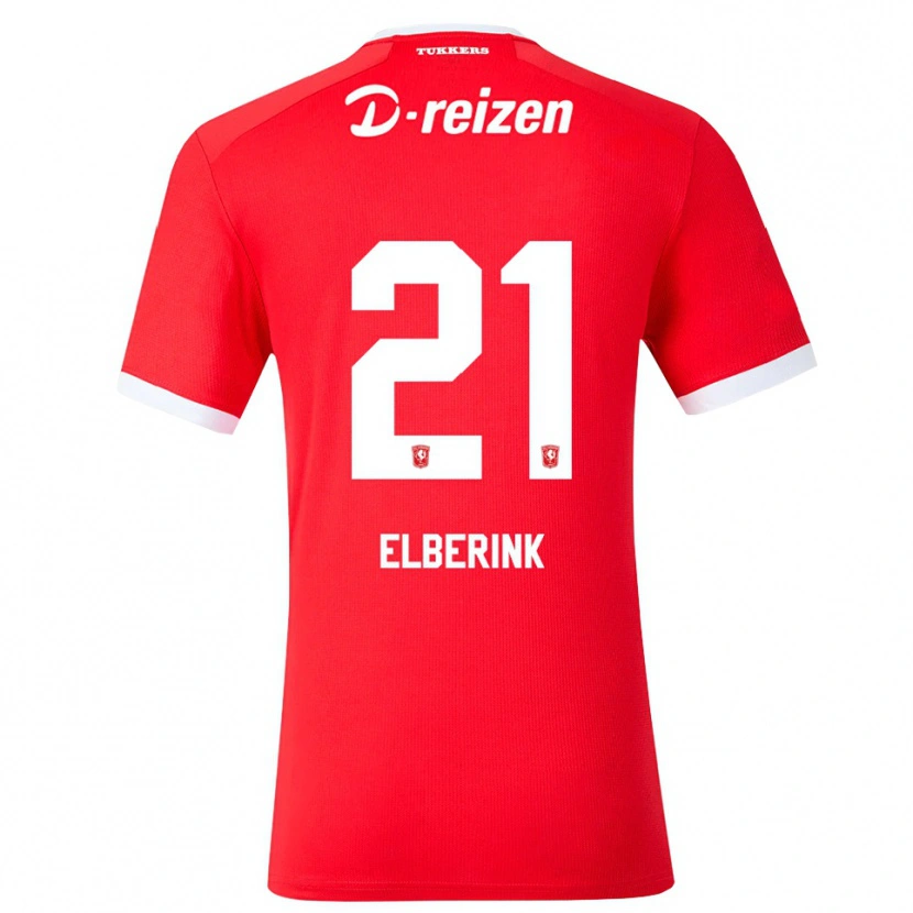 Danxen Bambino Maglia Eva Oude Elberink #21 Rosso Bianco Kit Gara Home 2026/27 Maglietta