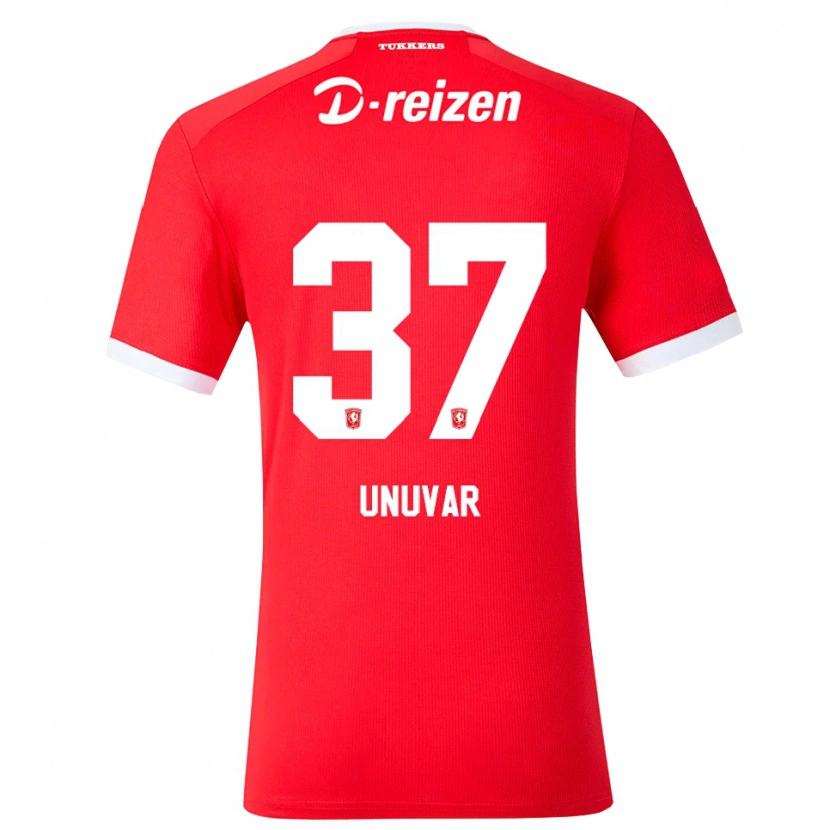 Danxen Bambino Maglia Naci Ünüvar #37 Rosso Bianco Kit Gara Home 2026/27 Maglietta