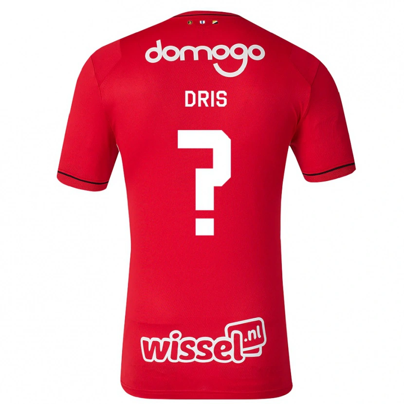 Danxen Bambino Maglia Sofiane Dris #0 Rosso Bianco Nero Kit Gara Home 2026/27 Maglietta