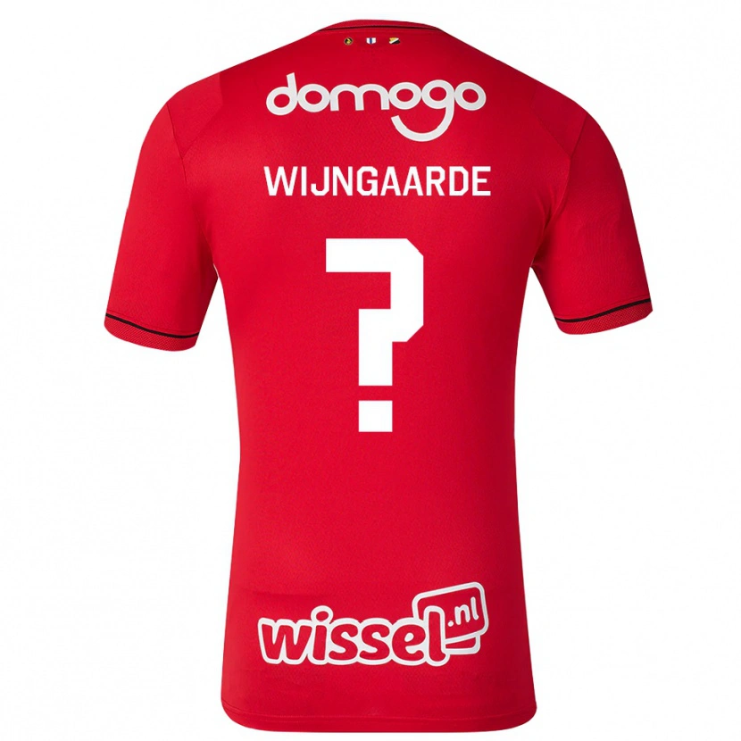 Danxen Bambino Maglia Jahrnell Wijngaarde #0 Rosso Bianco Nero Kit Gara Home 2026/27 Maglietta