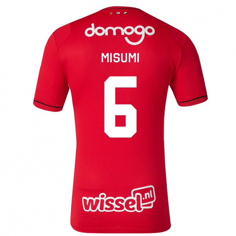 Danxen Bambino Maglia Noë Misumi #6 Rosso Bianco Nero Kit Gara Home 2026/27 Maglietta
