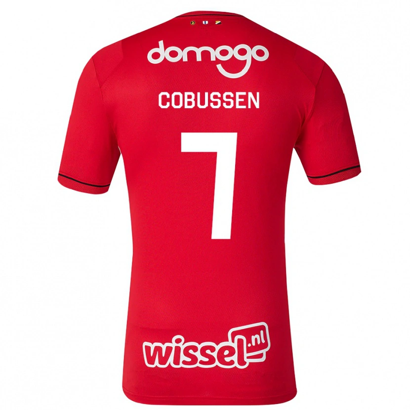 Danxen Bambino Maglia Sophie Cobussen #7 Rosso Bianco Nero Kit Gara Home 2026/27 Maglietta