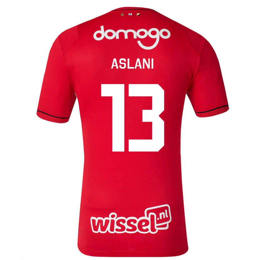 Danxen Bambino Maglia Abdullah Aslani #13 Rosso Bianco Nero Kit Gara Home 2026/27 Maglietta