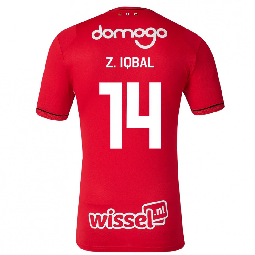 Danxen Bambino Maglia Zidane Iqbal #14 Rosso Bianco Nero Kit Gara Home 2026/27 Maglietta
