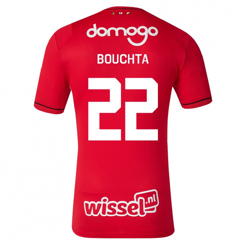 Danxen Bambino Maglia Dani Bouchta #22 Rosso Bianco Nero Kit Gara Home 2026/27 Maglietta