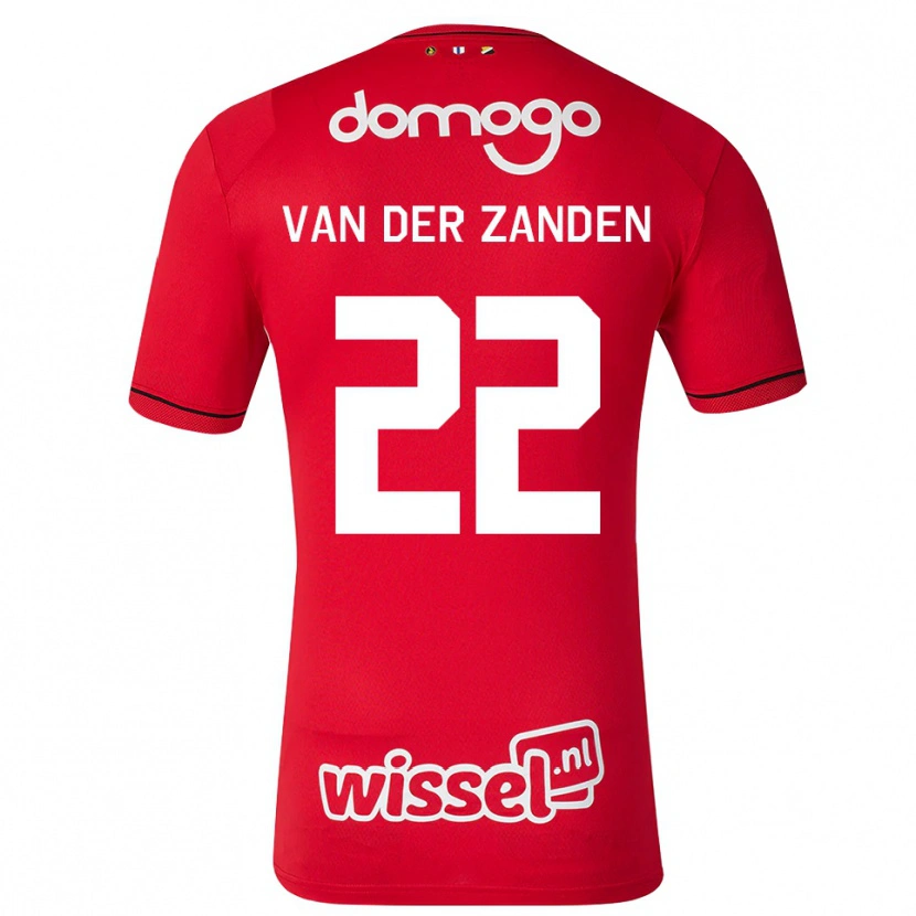 Danxen Bambino Maglia Ilse Van Der Zanden #22 Rosso Bianco Nero Kit Gara Home 2026/27 Maglietta