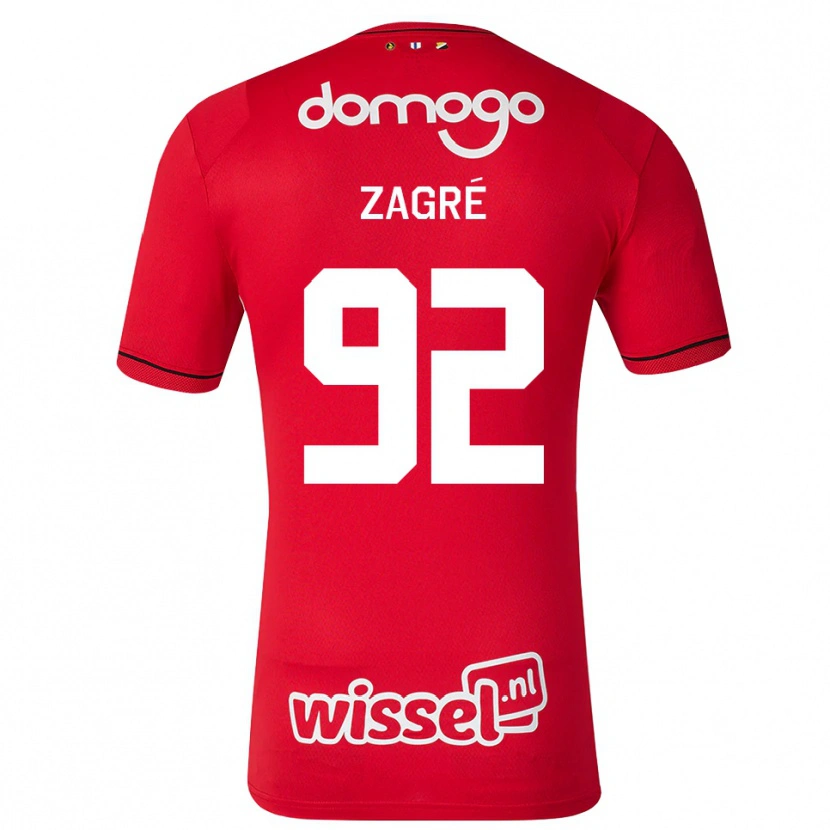 Danxen Bambino Maglia Arthur Zagré #92 Rosso Bianco Nero Kit Gara Home 2026/27 Maglietta