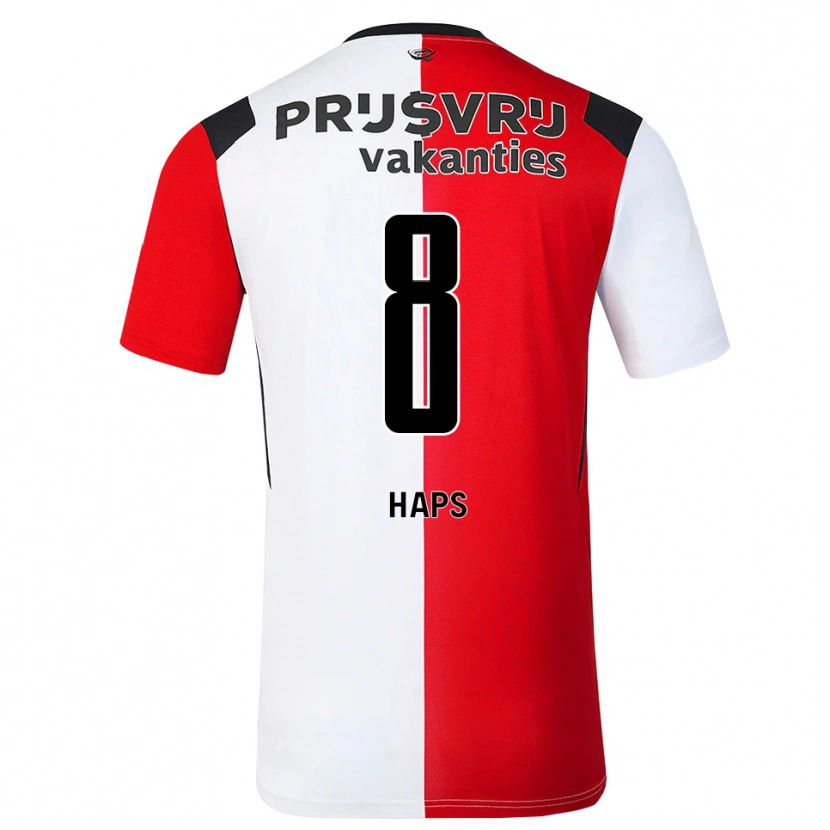 Danxen Bambino Maglia Levi Haps #8 Rosso Bianco Nero Kit Gara Home 2026/27 Maglietta