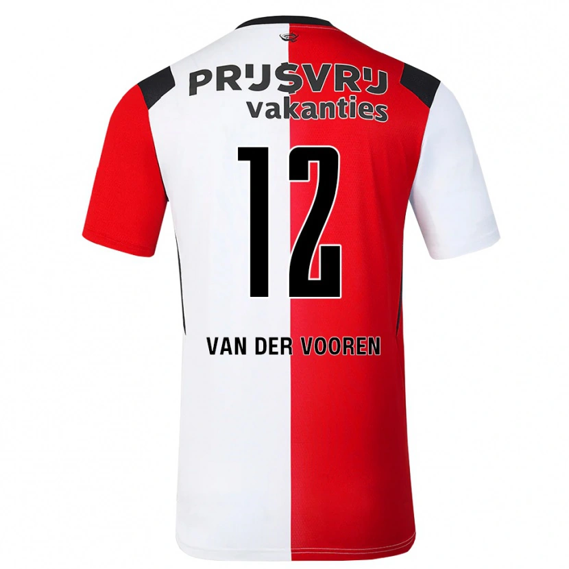 Danxen Bambino Maglia Remy Van Der Vooren #12 Rosso Bianco Nero Kit Gara Home 2026/27 Maglietta