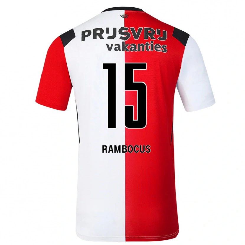 Danxen Bambino Maglia Diego Rambocus #15 Rosso Bianco Nero Kit Gara Home 2026/27 Maglietta