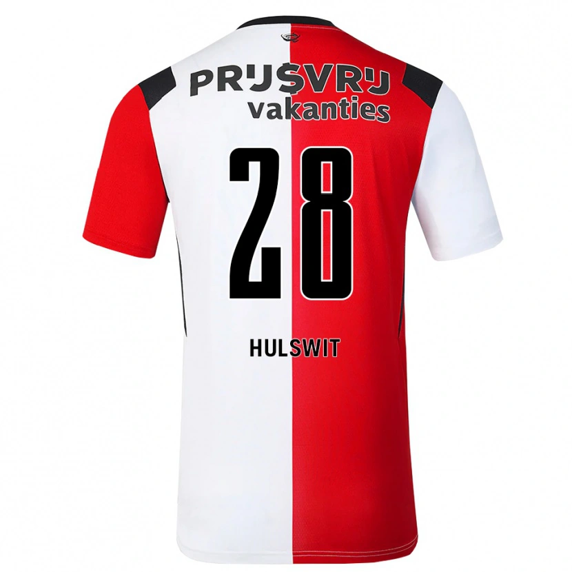 Danxen Bambino Maglia Zera Hulswit #28 Rosso Bianco Nero Kit Gara Home 2026/27 Maglietta
