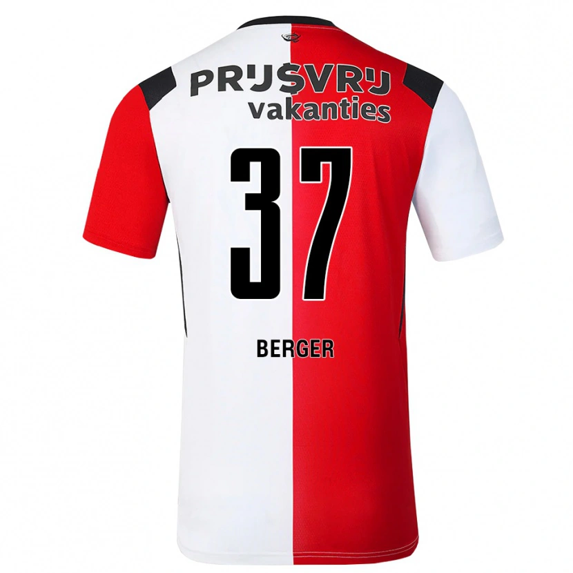 Danxen Bambino Maglia Mannou Berger #37 Rosso Bianco Nero Kit Gara Home 2026/27 Maglietta
