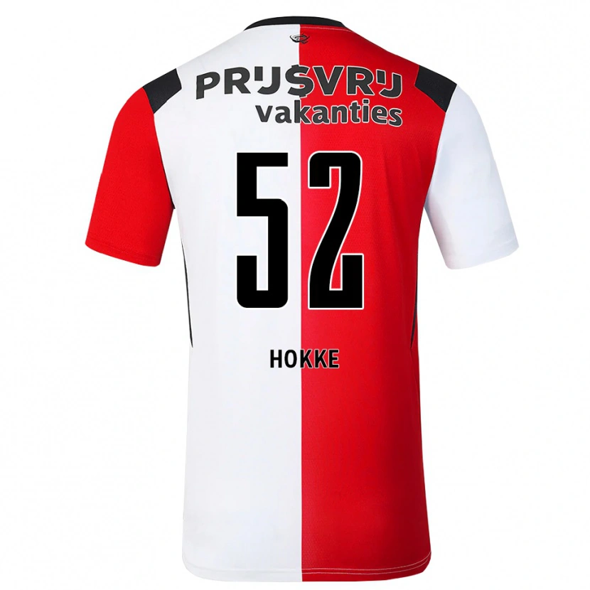 Danxen Bambino Maglia Milan Hokke #52 Rosso Bianco Nero Kit Gara Home 2026/27 Maglietta