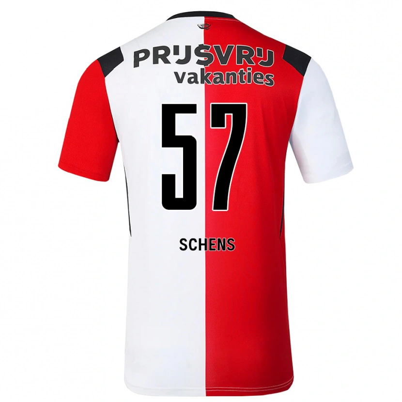 Danxen Bambino Maglia Twan Schens #57 Rosso Bianco Nero Kit Gara Home 2026/27 Maglietta