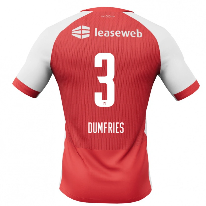 Danxen Bambino Maglia Keayon Dumfries #3 Rosso Bianco Nero Kit Gara Home 2026/27 Maglietta