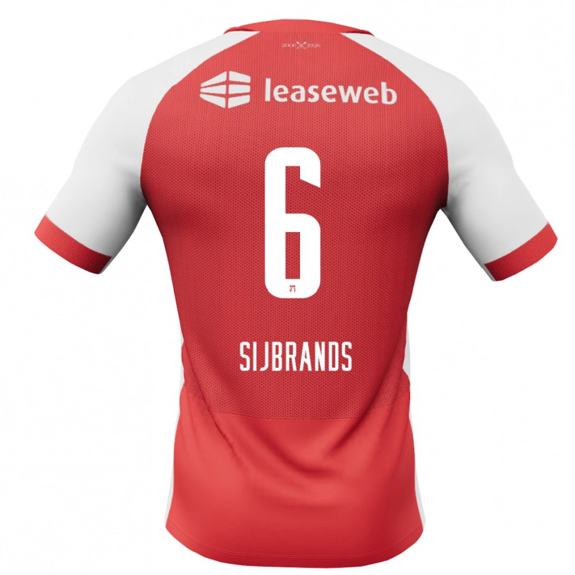 Danxen Bambino Maglia Julian Sijbrands #6 Rosso Bianco Nero Kit Gara Home 2026/27 Maglietta