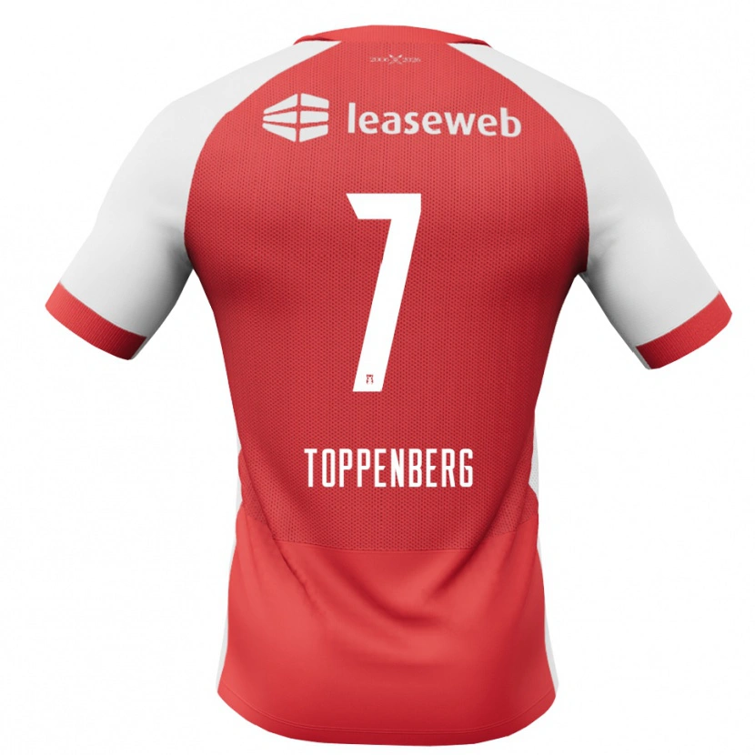 Danxen Bambino Maglia Kevin Toppenberg #7 Rosso Bianco Nero Kit Gara Home 2026/27 Maglietta