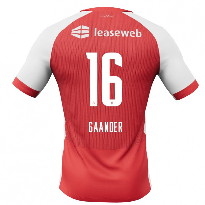 Danxen Bambino Maglia Christian Gaander #16 Rosso Bianco Nero Kit Gara Home 2026/27 Maglietta