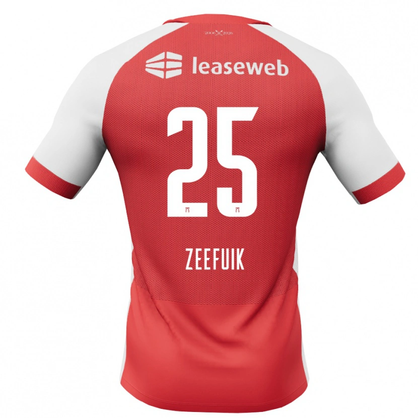 Danxen Bambino Maglia Lequincio Zeefuik #25 Rosso Bianco Nero Kit Gara Home 2026/27 Maglietta