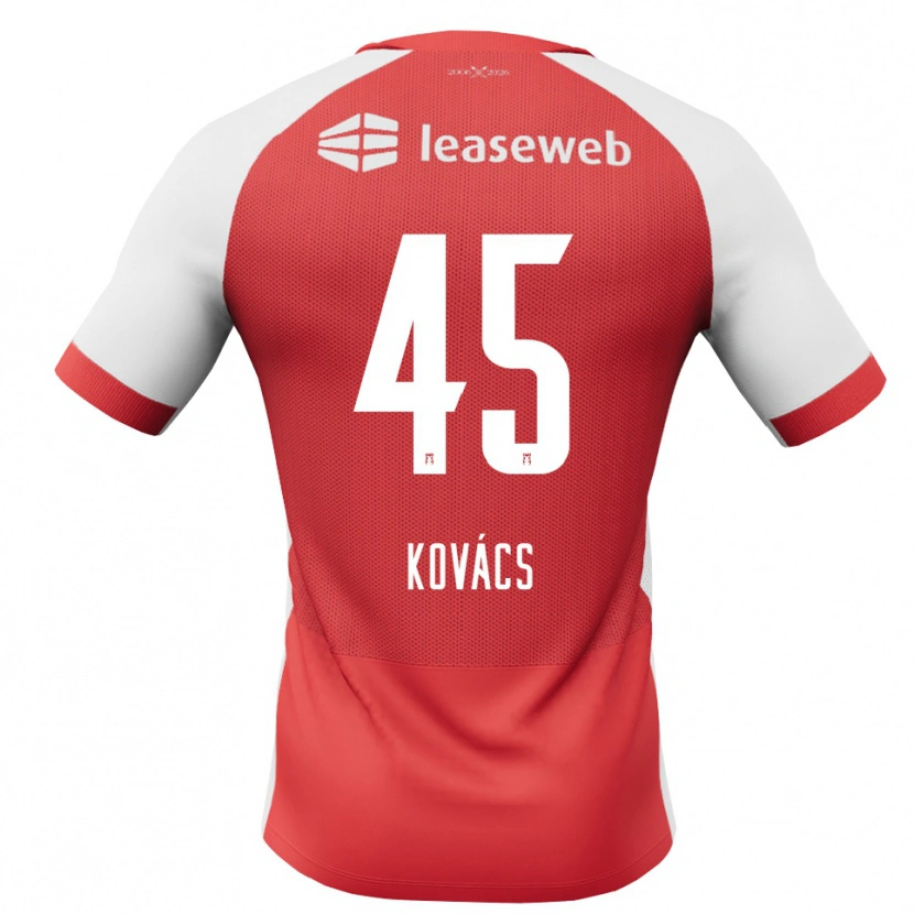 Danxen Bambino Maglia Bendegúz Kovács #45 Rosso Bianco Nero Kit Gara Home 2026/27 Maglietta