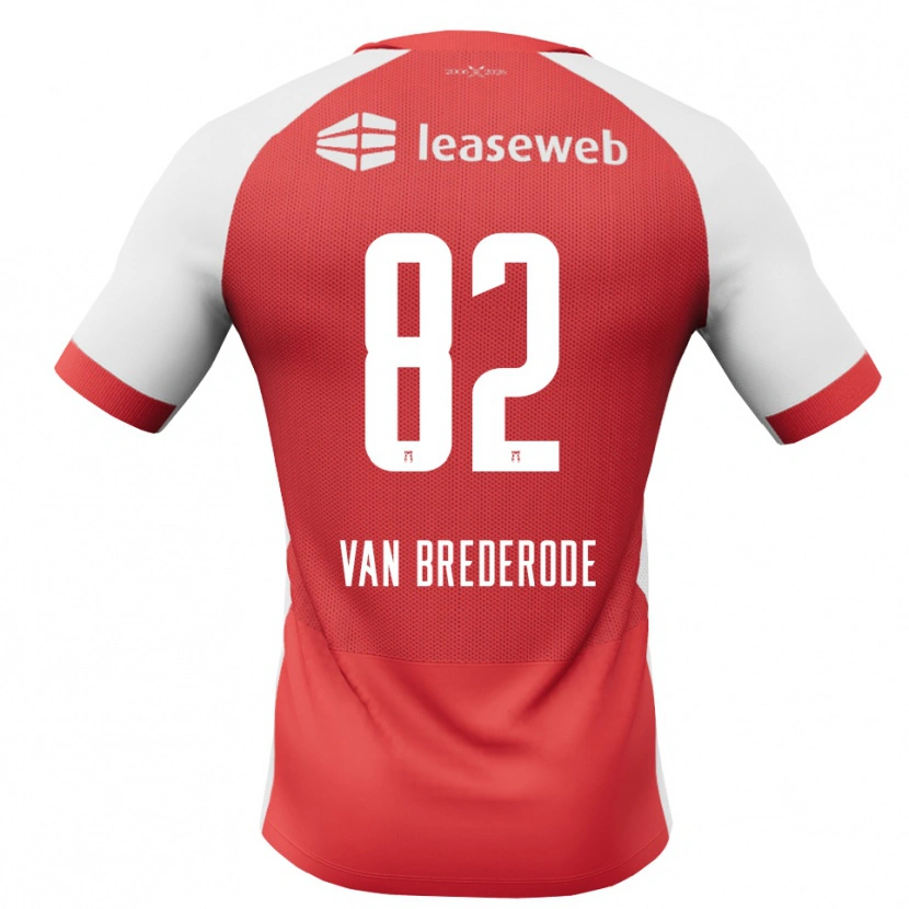 Danxen Bambino Maglia Myron Van Brederode #82 Rosso Bianco Nero Kit Gara Home 2026/27 Maglietta