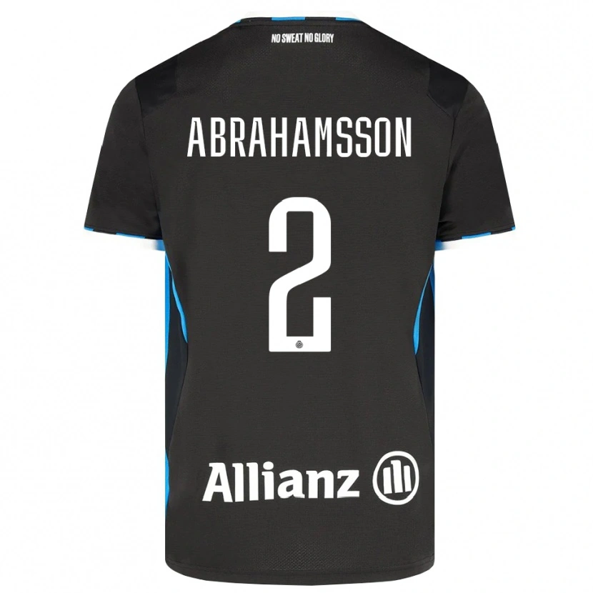 Danxen Bambino Maglia Sejde Abrahamsson #2 Nero Rosso Blu Kit Gara Home 2026/27 Maglietta