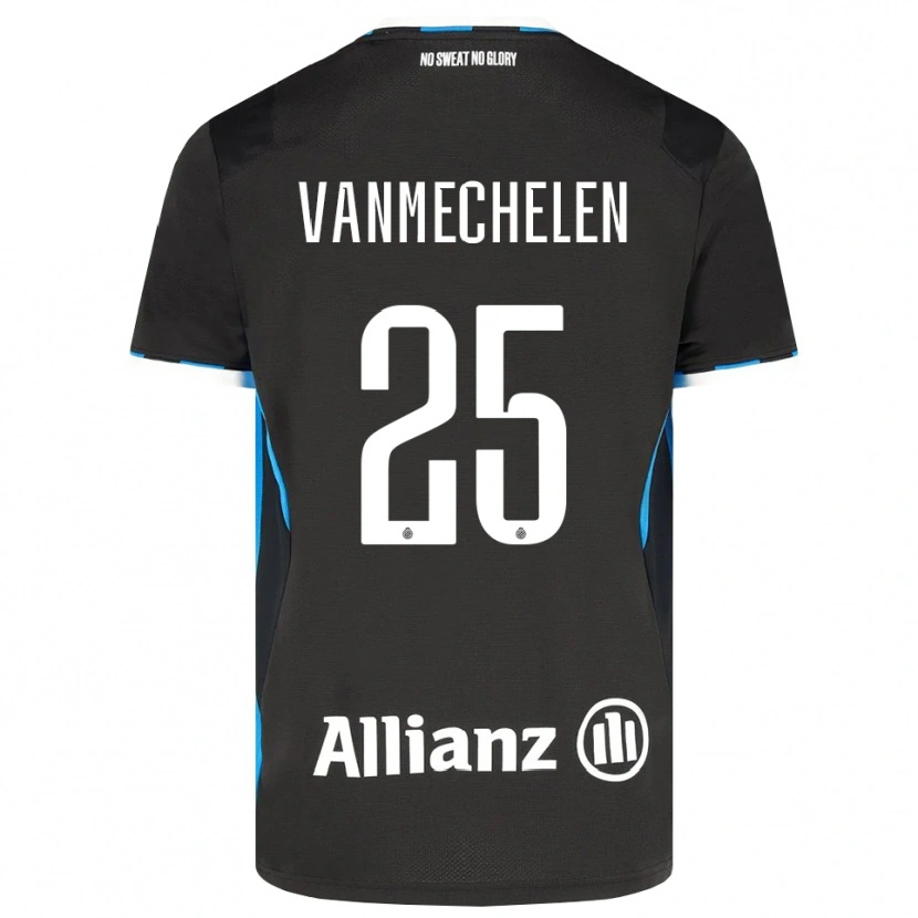 Danxen Bambino Maglia Davinia Vanmechelen #25 Nero Rosso Blu Kit Gara Home 2026/27 Maglietta