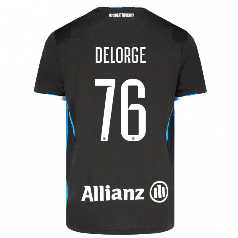 Danxen Bambino Maglia Lucas Delorge #76 Nero Rosso Blu Kit Gara Home 2026/27 Maglietta