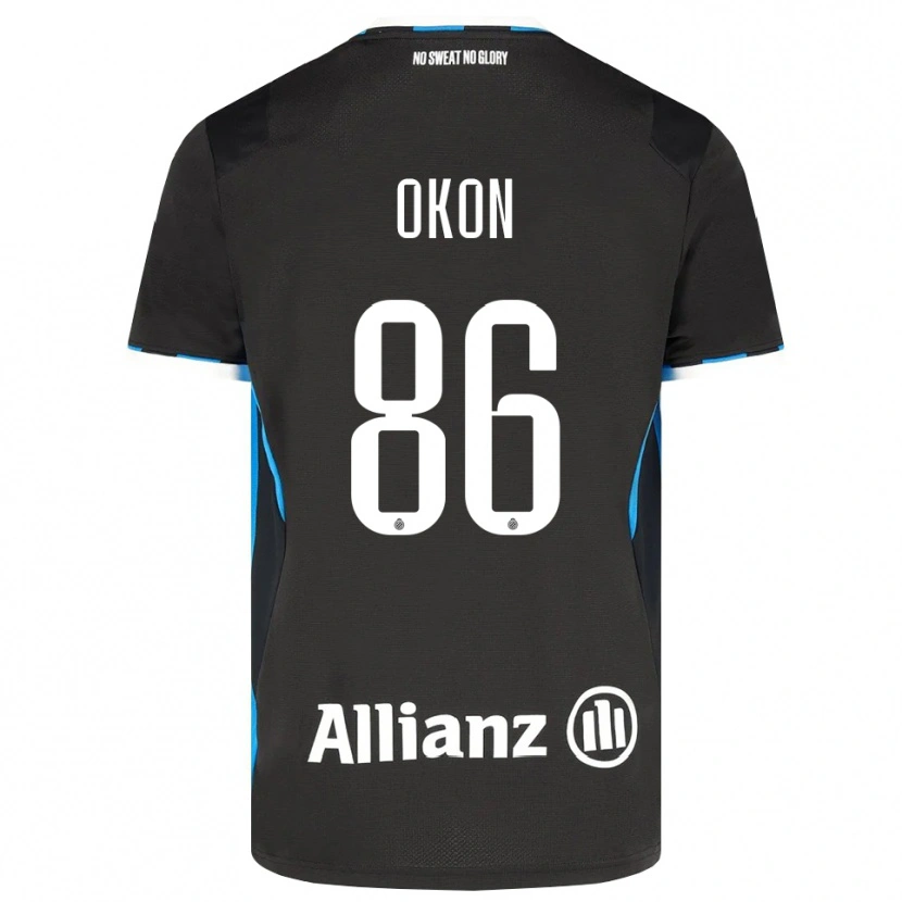 Danxen Bambino Maglia Gianluca Okon-Engstler #86 Nero Rosso Blu Kit Gara Home 2026/27 Maglietta