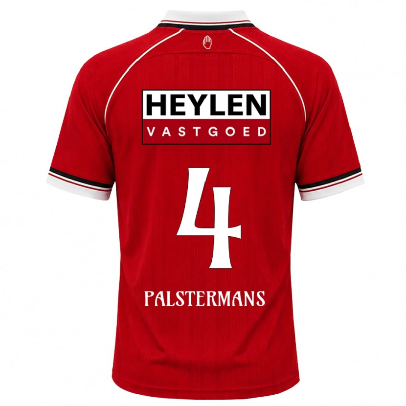 Danxen Bambino Maglia Jasper Palstermans #4 Rosso Bianco Nero Kit Gara Home 2026/27 Maglietta