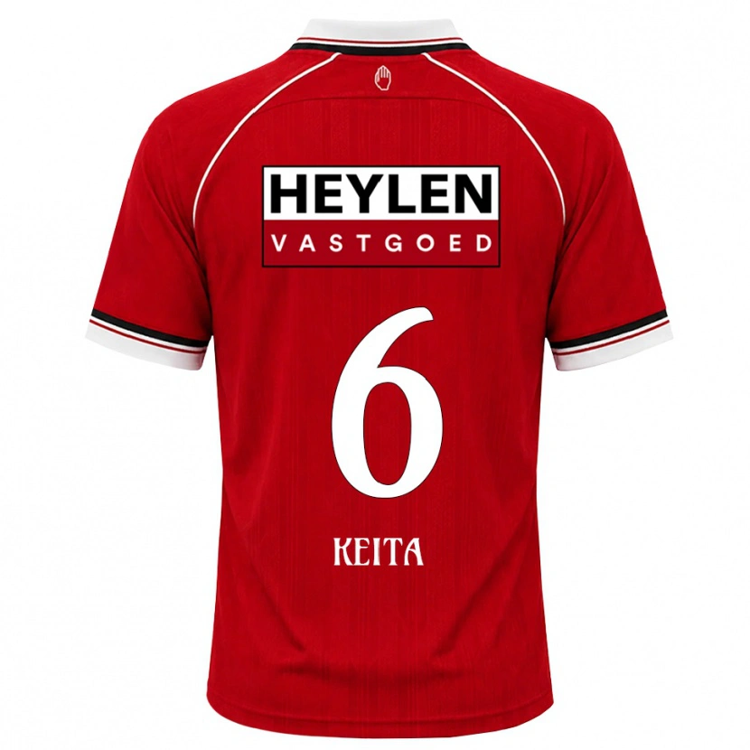 Danxen Bambino Maglia Thierno Keita #6 Rosso Bianco Nero Kit Gara Home 2026/27 Maglietta