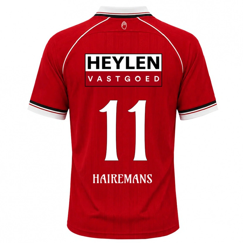 Danxen Bambino Maglia Geoffry Hairemans #11 Rosso Bianco Nero Kit Gara Home 2026/27 Maglietta