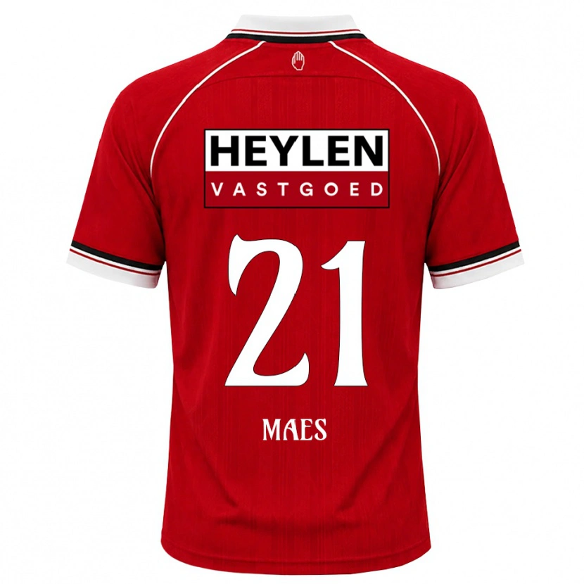 Danxen Bambino Maglia Noa Maes #21 Rosso Bianco Nero Kit Gara Home 2026/27 Maglietta