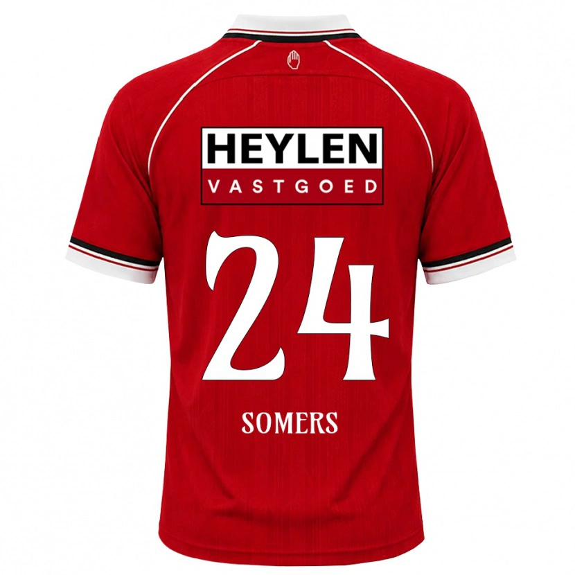 Danxen Bambino Maglia Thibo Somers #24 Rosso Bianco Nero Kit Gara Home 2026/27 Maglietta
