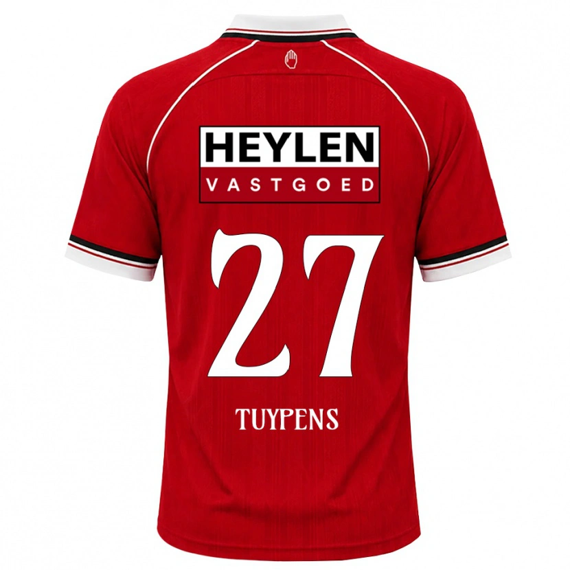 Danxen Bambino Maglia Eran Tuypens #27 Rosso Bianco Nero Kit Gara Home 2026/27 Maglietta