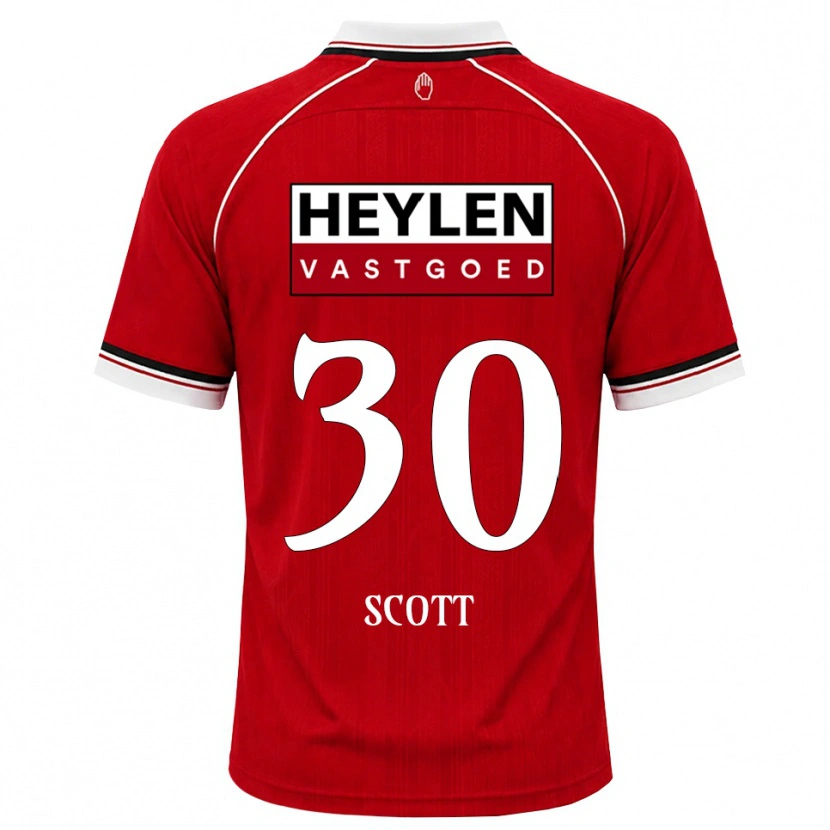 Danxen Bambino Maglia Christopher Scott #30 Rosso Bianco Nero Kit Gara Home 2026/27 Maglietta