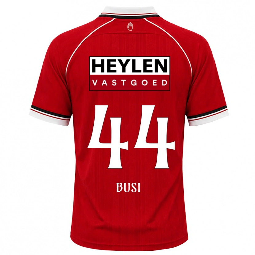 Danxen Bambino Maglia Maxime Busi #44 Rosso Bianco Nero Kit Gara Home 2026/27 Maglietta