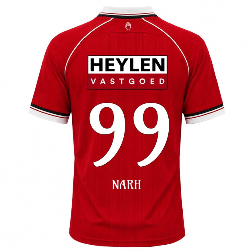 Danxen Bambino Maglia Luis Narh #99 Rosso Bianco Nero Kit Gara Home 2026/27 Maglietta
